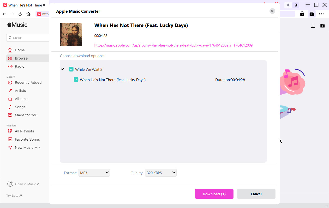 Step 4: Choose download option and start downloading