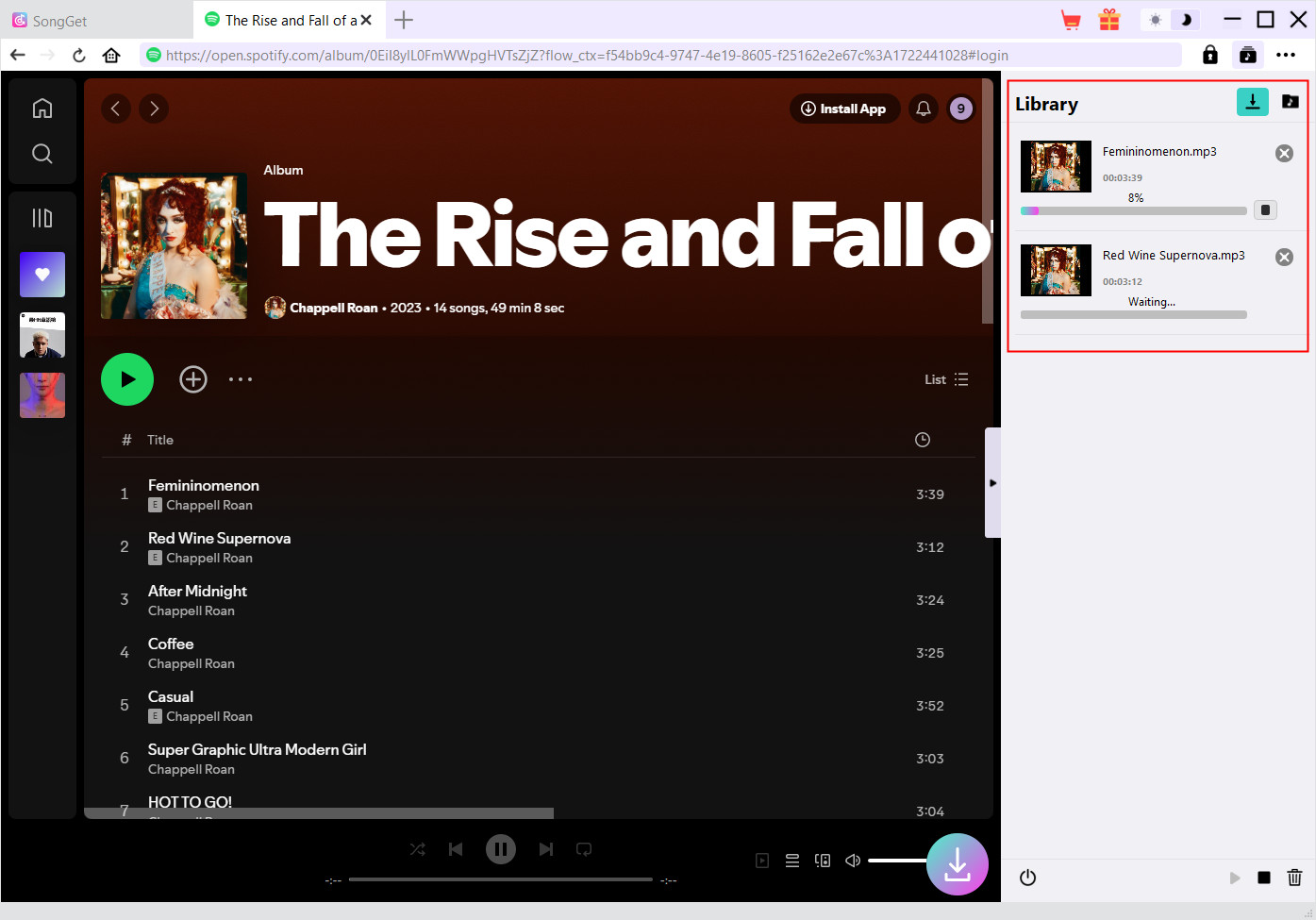 Step 4: Choose download option and start downloading