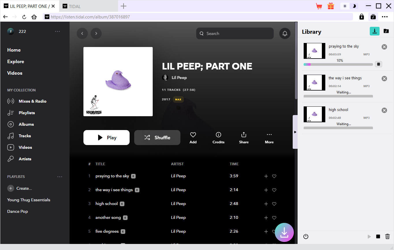 Step 4: Choose download option and start downloading