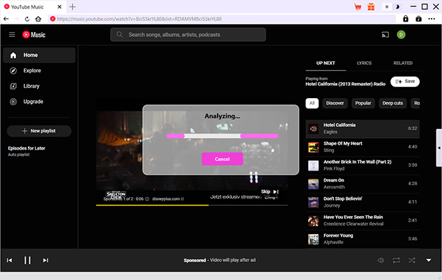Step 3: Play back target YouTube Music and parse it