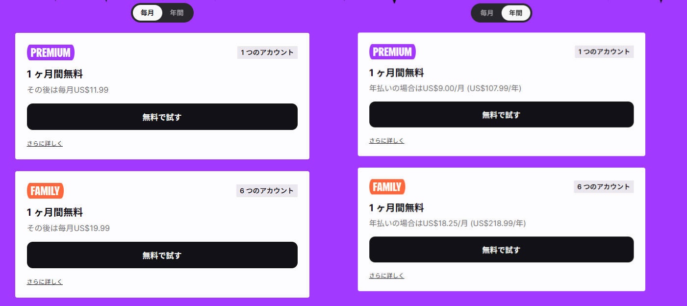 Deezer料金プランの比較イメージ